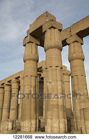 Columns in the Court of Amenhotep III, Luxor Temple; Luxor, Egypt View Large Photo Image Stock Photo - Columns in the Court of Amenhotep III, Luxor Temple; Luxor, Egypt. Fotosearch