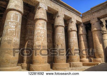 Columns of the Temple of Khonsu, Karnak Temple Complex; Luxor, Egypt View Large Photo Image Stock Image - Columns of the Temple of Khonsu, Karnak Temple Complex; Luxor, Egypt. Fotosearch