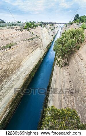 Corinth canal; Corinth, Greece View Large Photo Image Stock Photograph - Corinth canal; Corinth, Greece. Fotosearch