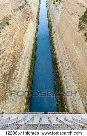 Stock Photograph - Corinth canal; Corinth, Greece. Fotosearch