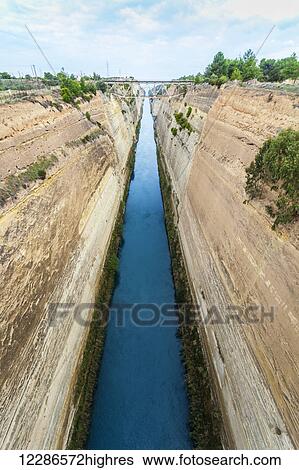 Stock Photograph - Corinth canal; Corinth, Greece. Fotosearch