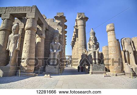 Court of Ramses II, Luxor Temple; Luxor, Egypt View Large Photo Image Stock Photograph - Court of Ramses II, Luxor Temple; Luxor, Egypt. Fotosearch