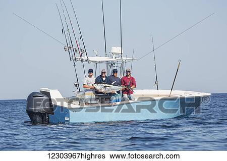 Stock Photograph - Day on the water fishing for blue fin tuna; Cape Cod, Massachusetts, United States of America. Fotosearch