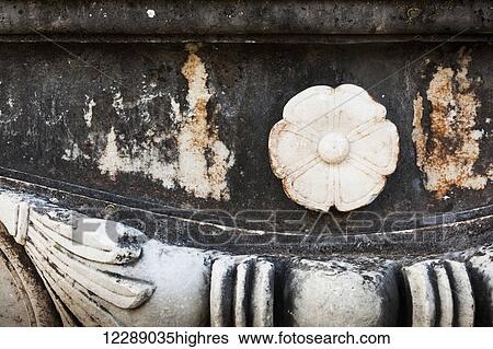 Stock Photograph - Decoration on a column at the Temple of Artemis; Sardis, Turkey. Fotosearch