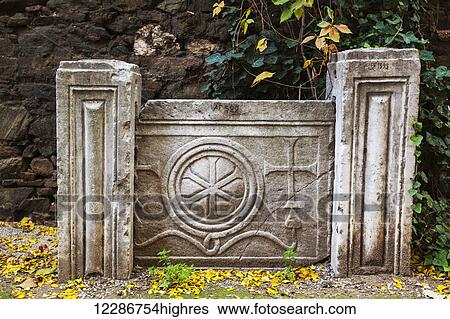 Stock Photograph - Decorative stone carvings, Church of St. George; Thessaloniki, Greece. Fotosearch