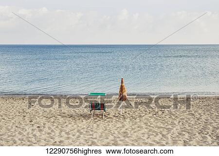 Stock Photograph - Deserted Platamona beach; Sassari, Sardinia, Italy. Fotosearch