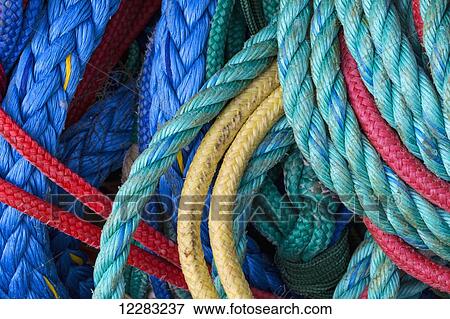 Detail of colorful commercial fishing gear, nets, and line in Kodiak, Southwest Alaska View Large Photo Image Stock Photo - Detail of colorful commercial fishing gear, nets, and line in Kodiak, Southwest Alaska. Fotosearch