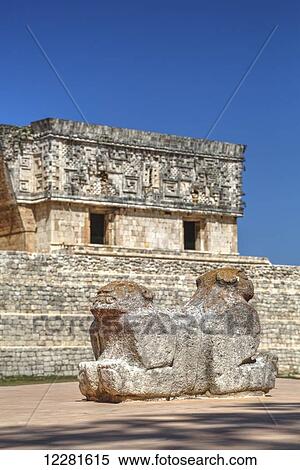 Double-headed Jaguar and Palace of the Governor, Uxmal; Yucatan, Mexico View Large Photo Image Stock Photography - Double-headed Jaguar and Palace of the Governor, Uxmal; Yucatan, Mexico. Fotosearch