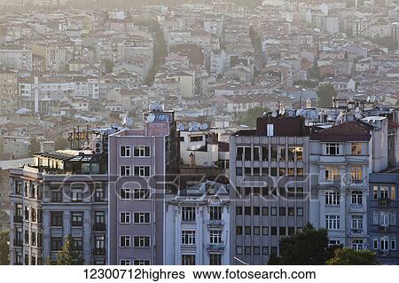 Dusk light over Beyoglu district; Istanbul, Turkey View Large Photo Image Stock Photograph - Dusk light over Beyoglu district; Istanbul, Turkey. Fotosearch