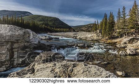 Elbow Falls, Elbow River, Bragg Creek, Kananaskis District; Alberta, Canada View Large Photo Image Stock Photograph - Elbow Falls, Elbow River, Bragg Creek, Kananaskis District; Alberta, Canada. Fotosearch