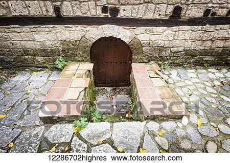 Stock Photograph - Entrance to a synagogue; Beroea, Greece. Fotosearch
