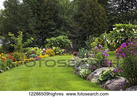 Flower gardens; Granby, Quebec, Canada View Large Photo Image Stock Photograph - Flower gardens; Granby, Quebec, Canada. Fotosearch