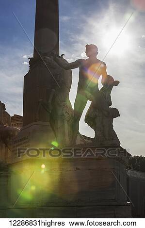 Fontana dei Dioscuri and obelisk in Palazzo del Quirinale; Rome, Italy View Large Photo Image Stock Photograph - Fontana dei Dioscuri and obelisk in Palazzo del Quirinale; Rome, Italy. Fotosearch