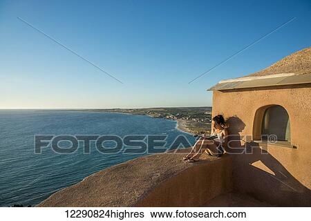 Girl painting from San Giovanni tower; Tharros, Sardinia, Italy View Large Photo Image Stock Photograph - Girl painting from San Giovanni tower; Tharros, Sardinia, Italy. Fotosearch