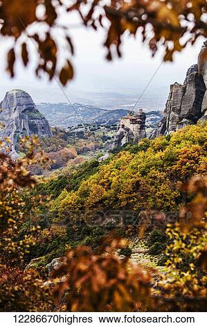 Holy Monastery of St. Nicholas Anapausas; Meteora, Greece View Large Photo Image Stock Photograph - Holy Monastery of St. Nicholas Anapausas; Meteora, Greece. Fotosearch