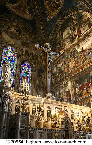 Stock Photograph - Interior of a cathedral; Florence, Italy. Fotosearch