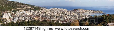 Stock Photograph - Kavala is the site of ancient Neapolis; Neapolis, Greece. Fotosearch