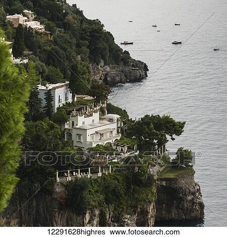 Large homes along the Amalfi coast; Positano, Campania, Italy View Large Photo Image Stock Photograph - Large homes along the Amalfi coast; Positano, Campania, Italy. Fotosearch