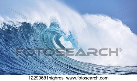 Large Powerful Ocean Wave View Large Photo Image Stock Photograph - Large Powerful Ocean Wave. Fotosearch