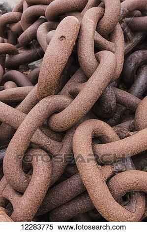Large rusty chain links, St. Paul Harbor, St. Paul Island, Southwestern Alaska, USA, Summer View Large Photo Image Stock Photography - Large rusty chain links, St. Paul Harbor, St. Paul Island, Southwestern Alaska, USA, Summer. Fotosearch