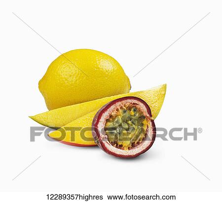 Lemon, mango and passion fruit; Toronto, Ontario, Canada View Large Photo Image Stock Photograph - Lemon, mango and passion fruit; Toronto, Ontario, Canada. Fotosearch