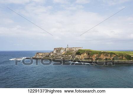 Lighthouse and cliff; San Juan, Puerto Rico View Large Photo Image Stock Photograph - Lighthouse and cliff; San Juan, Puerto Rico. Fotosearch