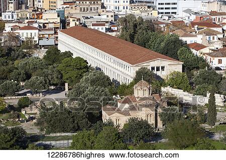 Long building's rooftop in a cityscape; Athens, Greece View Large Photo Image Stock Photograph - Long building's rooftop in a cityscape; Athens, Greece. Fotosearch