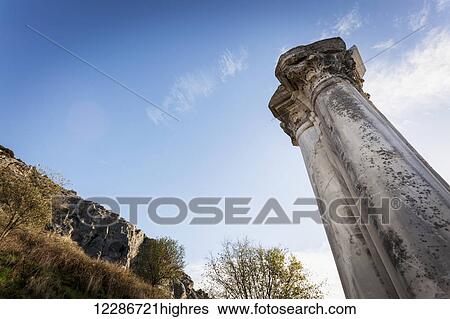Low angle view of a column; Philippi, Greece View Large Photo Image Stock Photograph - Low angle view of a column; Philippi, Greece. Fotosearch