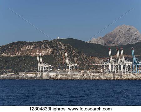 Mediterranean port; Tangier, Morocco View Large Photo Image Stock Photograph - Mediterranean port; Tangier, Morocco. Fotosearch