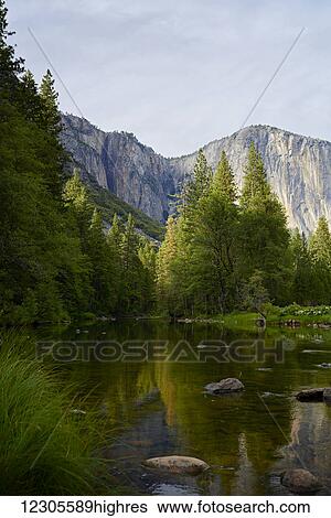 Stock Photograph - Merced River, Yosemite Valley, Yosemite National Park; California, United States of America. Fotosearch