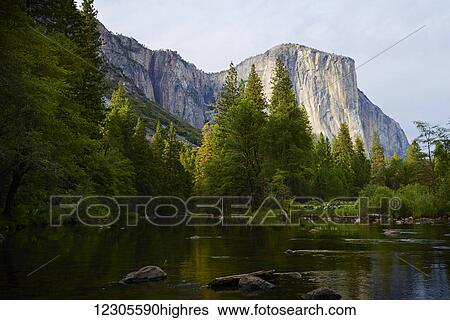 Stock Photograph - Merced River, Yosemite Valley, Yosemite National Park; California, United States of America. Fotosearch