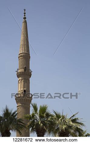 Minaret, Mosque of Saiyidna Hussein; Cairo, Egypt View Large Photo Image Stock Image - Minaret, Mosque of Saiyidna Hussein; Cairo, Egypt. Fotosearch