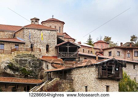 Stock Photograph - Monastery; Meteora, Greece. Fotosearch