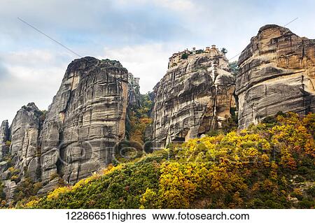 Monastery of Varlaam; Meteora, Greece View Large Photo Image Stock Photograph - Monastery of Varlaam; Meteora, Greece. Fotosearch