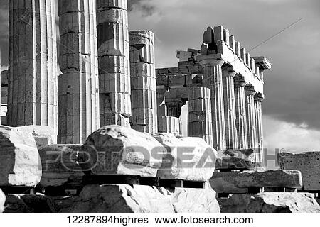 Mono piles of stones before ruined Parthenon; Athens, Attica, Greece View Large Photo Image Stock Photograph - Mono piles of stones before ruined Parthenon; Athens, Attica, Greece. Fotosearch
