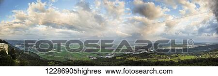 Stock Photograph - Mount Carmel and Jezreel Valley; Israel. Fotosearch