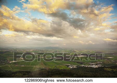 Mount Carmel with glowing clouds over Jezreel Valley; Israel View Large Photo Image Stock Photograph - Mount Carmel with glowing clouds over Jezreel Valley; Israel. Fotosearch