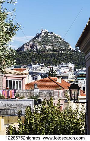 Mount Lycabettus and the Chapel of St. George; Athens, Greece View Large Photo Image Stock Photograph - Mount Lycabettus and the Chapel of St. George; Athens, Greece. Fotosearch