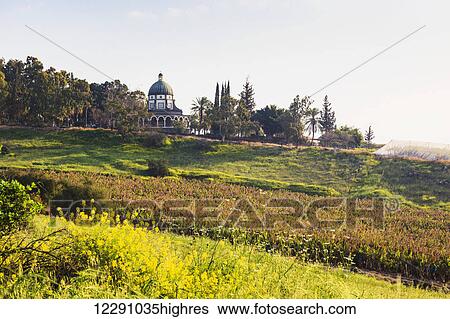 Stock Photograph - Mount of Beatitudes; Israel. Fotosearch
