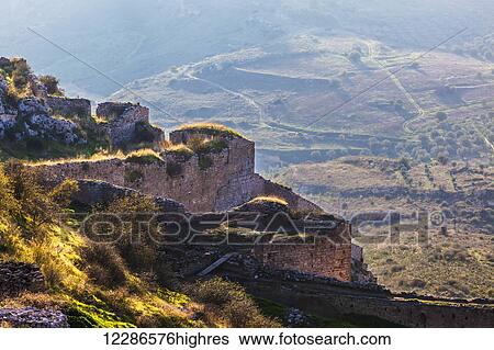 Stock Photograph - Mountain in Upper Corinth; Corinth, Greece. Fotosearch