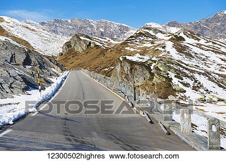 Mountain road in the swiss alps; San Bernardino, Grisons, Switzerland View Large Photo Image Stock Photograph - Mountain road in the swiss alps; San Bernardino, Grisons, Switzerland. Fotosearch