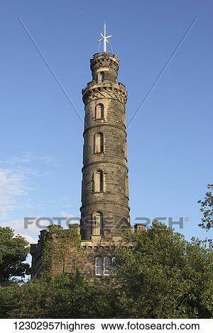 Stock Photograph - Nelson monument; Edinburgh, Scotland. Fotosearch