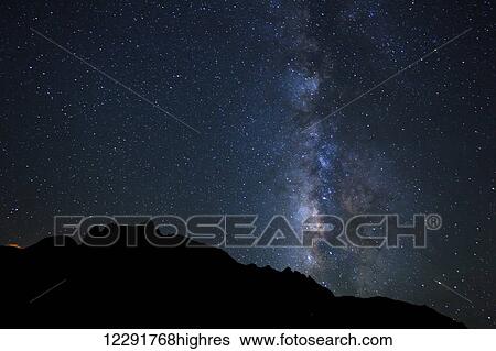 Night Sky, Bright Stars and Milky Way Galaxy View Large Photo Image Stock Photograph - Night Sky, Bright Stars and Milky Way Galaxy. Fotosearch