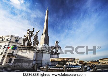 Stock Photograph - Obelisk in Palazzo del Quirinale; Rome, Italy. Fotosearch