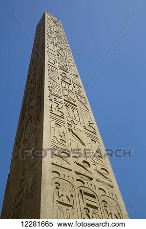 Stock Photography - Obelisk, Luxor Temple; Luxor, Egypt. Fotosearch