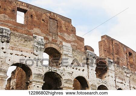 Old stone wall; Rome, Italy View Large Photo Image Stock Photograph - Old stone wall; Rome, Italy. Fotosearch