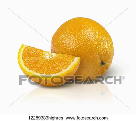 Orange and orange slice on white background; Toronto, Ontario, Canada View Large Photo Image Stock Photograph - Orange and orange slice on white background; Toronto, Ontario, Canada. Fotosearch
