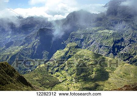 Panorama of Cirque de Mafate; Reunion island, France View Large Photo Image Stock Image - Panorama of Cirque de Mafate; Reunion island, France. Fotosearch
