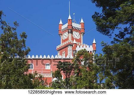Pena Palace; Sintra, Portugal View Large Photo Image Stock Photograph - Pena Palace; Sintra, Portugal. Fotosearch