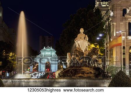 Plaza de Cibeles, Puerto de Alcala; Madrid, Spain View Large Photo Image Stock Photograph - Plaza de Cibeles, Puerto de Alcala; Madrid, Spain. Fotosearch